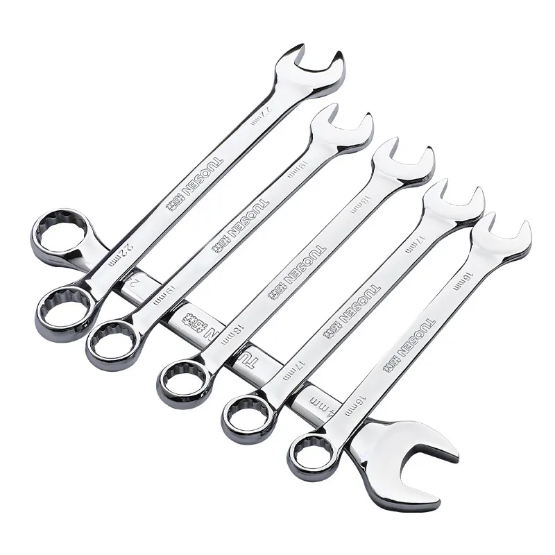 Multifunctional Combination Wrench Set – Mirror Polished Double-Ended Spanners, Large Size Manual Open End & Box End Wrenches for Heavy-Duty Use